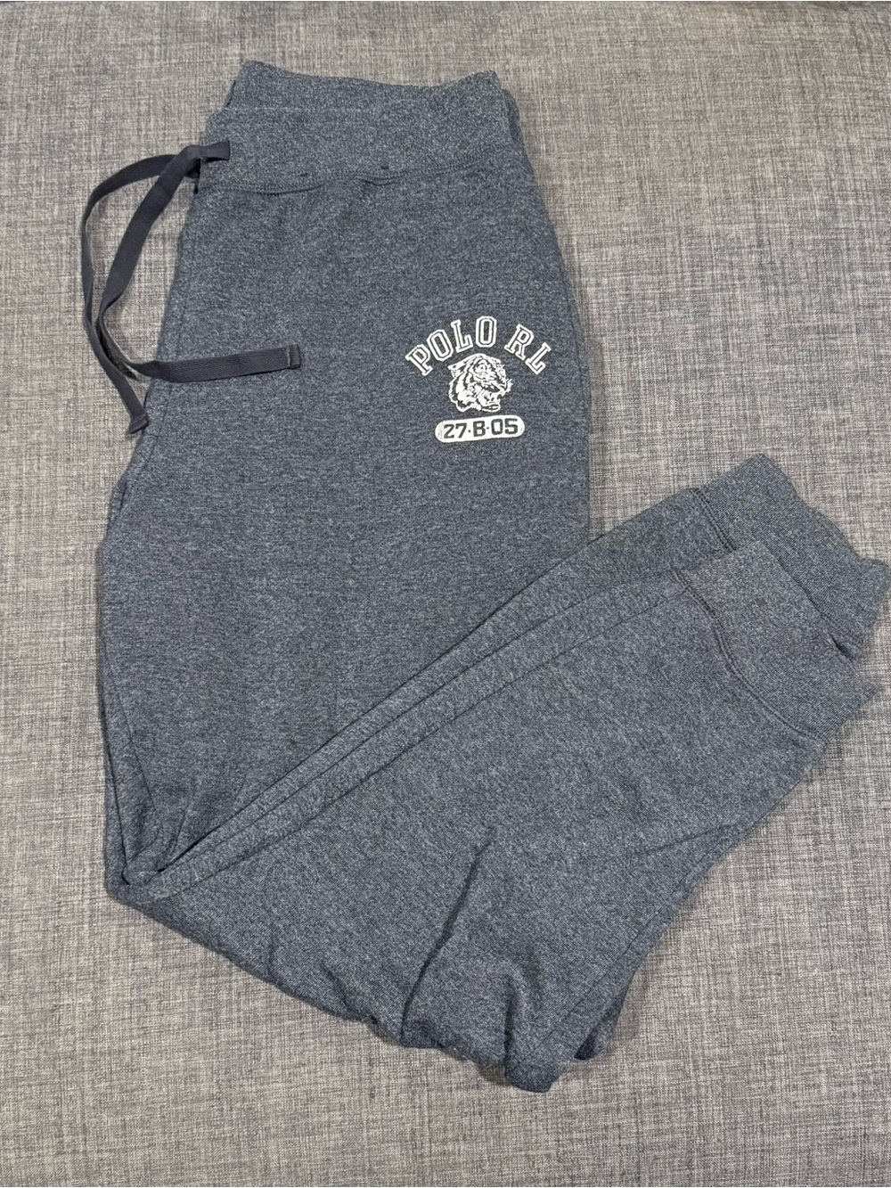 Polo by Ralph Lauren Heather Navy Gray Logo Drawstring Joggers